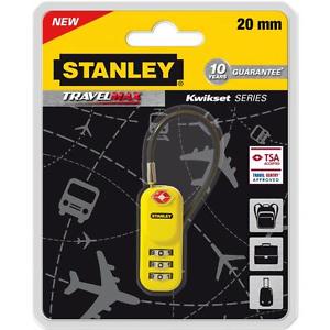 STANLEY COMBINATION PADLOCK TSA S.CABLE