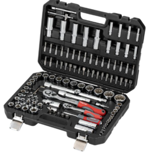 113 PCS. SOCKET SET,12PT,CRV,S2,1/2",1/4" DRIVE,BMC,PROLINE 58113