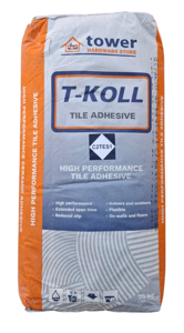 T-KOLL TILE ADHESIVE C2TES1 WHITE 25KG (SHOP PICKUP)