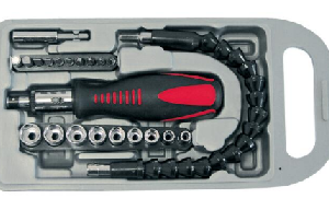 23 PCS SCREWDRIVER WITH RATCHET/SOCKET SET 10008 PROLINE