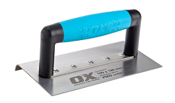 OX Pro Medium Edging Trowel 10mm Radius- 100 x 180mm / 4in x 7in P014510