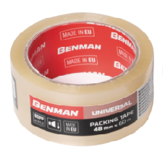 PACKING TAPE UNIVERSAL, LOW NOISE, TRANSPARENT, 48mmx60m, BENMAN 15041