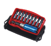 SCREW BITS SET 9pcs, 25mm 1/4'' DR BENMAN 74149