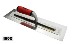 PLASTERING TROWEL PRO FLEX INOX RUBBER HANDLE 405x110x0,3mm (16''), BENMAN 75203