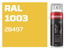 COLOR SPRAY, HIGH GLOSS SIGNAL YELLOW, BENMAN, 400ml - RAL 1003 28497