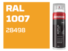 COLOR SPRAY, HIGH GLOSS DAFFODIL YELLOW, BENMAN, 400ml - RAL 1007 28498