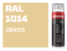 COLOR SPRAY, HIGH GLOSS IVORY, BENMAN, 400ml - RAL 1014 28499