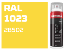 COLOR SPRAY, HIGH GLOSS TRAFFIC YELLOW, BENMAN, 400ml - RAL 1023 28502