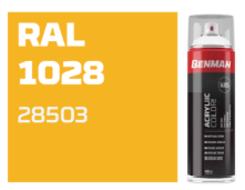COLOR SPRAY, HIGH GLOSS MELON YELLOW, BENMAN, 400ml - RAL 1028 28503