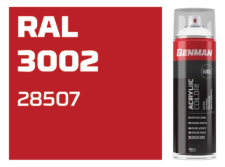 COLOR SPRAY, HIGH GLOSS CARMINE RED, BENMAN 400ml-RAL 3002 28507
