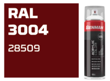 COLOR SPRAY, HIGH GLOSS PURPLE RED, BENMAN, 400ml - RAL 3004 28509