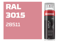 COLOR SPRAY, HIGH GLOSS LIGHT ROSA, BENMAN, 400ml - RAL 3015 28511