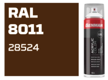 COLOR SPRAY, HIGH GLOSS NUT BROWN, BENMAN, 400ml - RAL 8011 28524