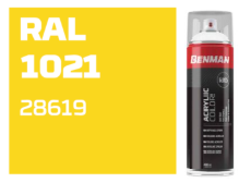 COLOR SPRAY, HIGH GLOSS RAPE YELLOW, BENMAN, 400ml - RAL 1021 28619