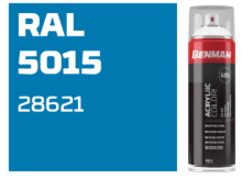 COLOR SPRAY, HIGH GLOSS SKY BLUE, BENMAN, 400ml - RAL 5015 28621