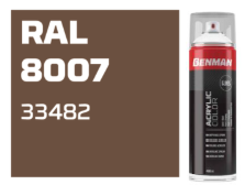 COLOR SPRAY, HIGH GLOSS DEER BROWN, BENMAN, 400ml - RAL 8007 33482