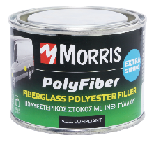 FIBERGLASS POLYESTER FILLER POLYFIBER 250g, BROWN/ GREY, MORRIS 36944