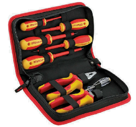 PLIER & SCREWDRIVER SET, 8pcs, VDE, FFGROUP 38375