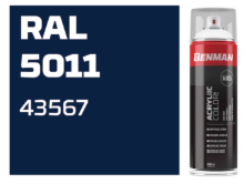 COLOR SPRAY, HIGH GLOSS STEEL BLUE, BENMAN, 400ml - RAL 5011 43567