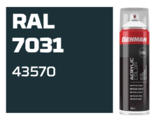 COLOR SPRAY, HIGH GLOSS BLUE GREY, BENMAN, 400ml - RAL 7031 43570