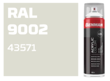 COLOR SPRAY, HIGH GLOSS GREY WHITE, BENMAN, 400ml - RAL 9002 43571