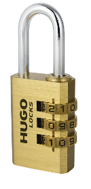 PADLOCK, WITH COMBINATION, BRASS, PB 20, HUGO 60300
