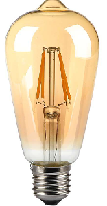 8W ST64 LED FILAMENT BULB AMBER GLASS 2200K E27 214421