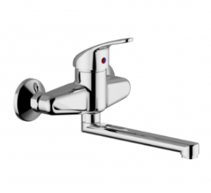 CHROME WALL MOUNT KITCHEN MIXER UNDER MOUNT SPOUT